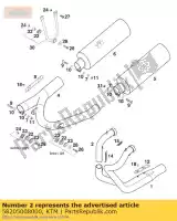 58205008000, KTM, rura wydechowa r / s adventure '97 ktm egs 620 1997, Nowy