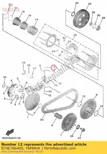 yamaha B74E766400 pin, guide - Bottom side