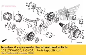 Honda 13217PWA003 rolamento g, biela - Lado inferior