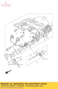 yamaha 37PH45470000 snoer, kentekenverlichting - Onderkant