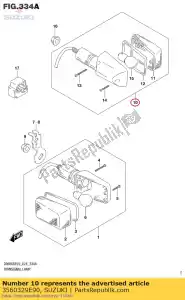 suzuki 3560329E90 conjunto da lâmpada, traseira - Lado inferior