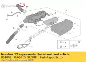 Piaggio Group 854802 tuyau de carburateur-boîte à air - La partie au fond