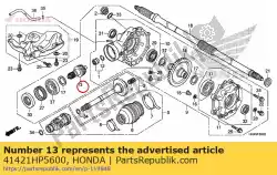 Aqui você pode pedir o engrenagem, rr. Pinhão (20t) em Honda , com o número da peça 41421HP5600: