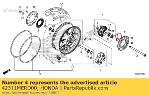 honda 42311MERD00 col, l. rr. côté roue - La partie au fond