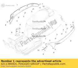 Qui puoi ordinare coperchio laterale destro da Piaggio Group , con numero parte 62113800DI: