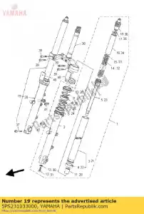 yamaha 5PS231033000 conjunto do garfo dianteiro (r.h) - Lado inferior