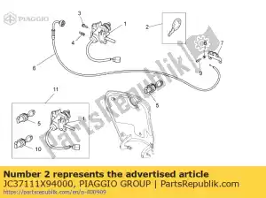 Piaggio Group JC37111X94000 chave aprilia sem transpo. - Lado inferior