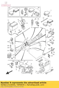 yamaha 5EA821510000 fusible (40a-bl) - La partie au fond