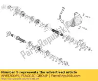 AP8520069, Piaggio Group, 4a ruota dentata z = 20 aprilia derbi  mulhacen pegaso pegaso strada trail 650 659 660 2005 2006 2007 2008 2009, Nuovo