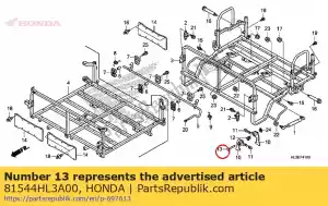 honda 81544HL3A00 pin dump lock - Bottom side