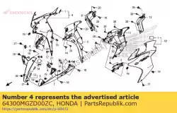 geen beschrijving beschikbaar op dit moment van Honda, met onderdeel nummer 64300MGZD00ZC, bestel je hier online: