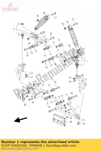 yamaha 5UGF35400100 brazo superior delantero co - Lado inferior