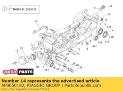 Aprilia AP0650182, Uszczelka, OEM: Aprilia AP0650182