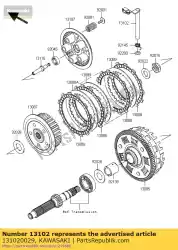 Aquí puede pedir lanzamiento-comp-embrague de Kawasaki , con el número de pieza 131020029: