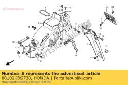 Here you can order the no description available at the moment from Honda, with part number 80102KBS730: