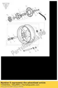 triumph T3500402 circlip, int dia 47 - La partie au fond