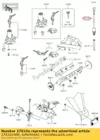 270101489, Kawasaki, schakelaar, achterrem kawasaki klx  r e c s t kdx d a b g sf w es f kdx125 kdx250 klx250 klx650 eliminator 125 tracker kvf650 prairie kvf360 4x4 klx250s 250 650 360 , Nieuw