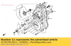 Here you can order the oring, 19. 9x3. 1 from Honda, with part number 91301MCSA11: