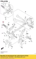 Here you can order the bar,front footr from Suzuki, with part number 4351637H10: