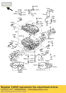 Kawasaki 120531147 ketting, carter - Onderkant