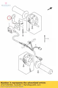 Suzuki 3727105H00 bracket,grip he - Bottom side