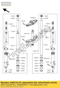 Kawasaki 440710258793 serranda-assy, ??forchetta, lh, m.br - Il fondo