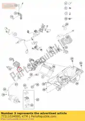 Ici, vous pouvez commander le régulateur de tension 09 auprès de KTM , avec le numéro de pièce 77211034000: