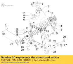 Ici, vous pouvez commander le convoyeur auprès de Piaggio Group , avec le numéro de pièce 654220: