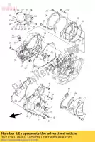 3D7154310000, Yamaha, coperchio, carter 3 yamaha  wr 250 2008 2009 2010 2011 2012 2013 2014 2015 2016 2017 2018 2019 2020, Nuovo