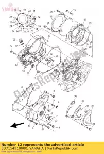 yamaha 3D7154310000 tampa, cárter 3 - Lado inferior