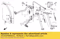 35350MBN651, Honda, switch assy., rr. pare honda vtx xr 650 1800 2000 2001 2002 2003 2004 2005 2006 2007, Novo