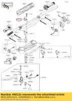 46012002321, Kawasaki, alça de suporte, superior, f.preto kawasaki klx  r kx f kx250f kx450f klx450r klx450 450 250 , Novo