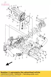 Here you can order the cover, crankcase 2 from Yamaha, with part number 1SCE54211000: