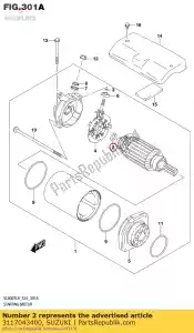 suzuki 3117043400 shim set, starti - Lado inferior