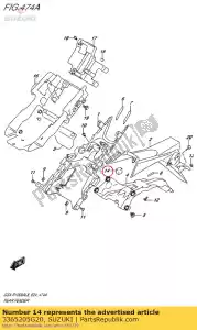 suzuki 3365205G20 cushion,rear la - Bottom side