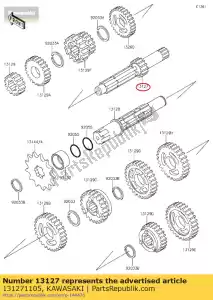 Kawasaki 131271105 transmission par arbre - La partie au fond