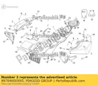 89704600XN5, Piaggio Group, Carenatura posteriore, nera aprilia shiver zd4rag00 750 2010 2011 2012 2013 2014 2015 2016, Nuovo