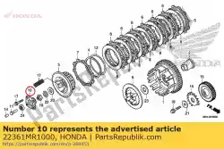 Here you can order the plate, clutch lifter from Honda, with part number 22361MR1000: