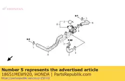 Qui puoi ordinare tube a (ai) da Honda , con numero parte 18651MEW920: