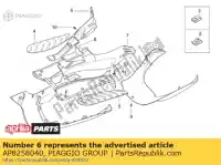 AP8258040, Piaggio Group, Rh tunnel. met.black aprilia  sr 50 125 150 1997 1998 1999 2000 2001, Nieuw