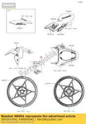 Here you can order the frontmudguard from Kawasaki, with part number 560541064: