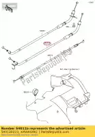 540120223, Kawasaki, acelerador de cabo, abrindo zg1400a kawasaki  gtr tr 1400 2008 2009 2010 2011 2012 2013 2014 2015 2016 2017, Novo