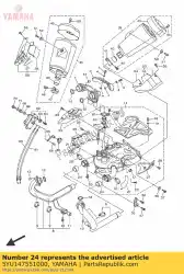 Aquí puede pedir junta, silenciador de Yamaha , con el número de pieza 5YU147551000: