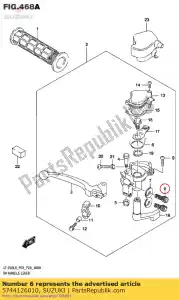 suzuki 5744126010 ajustador, cabo - Lado inferior