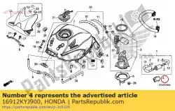 Ici, vous pouvez commander le pas de description disponible pour le moment auprès de Honda , avec le numéro de pièce 16912KYJ900: