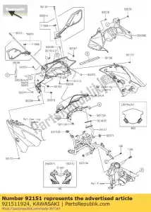 Kawasaki 921511924 bullone, presa, 6x25 - Il fondo