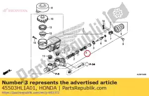 honda 45503HL1A01 conjunto de pistón, secundario - Lado inferior