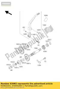 kawasaki 92082003 ressort-kickstarter kl250-a4 - La partie au fond