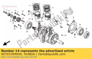 honda 90703399000 pasador de espiga, 4x4.4 - Lado inferior