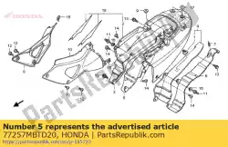 Here you can order the plate, r. Heat protection from Honda, with part number 77257MBTD20: